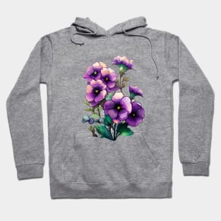 Purple Flowers Hoodie